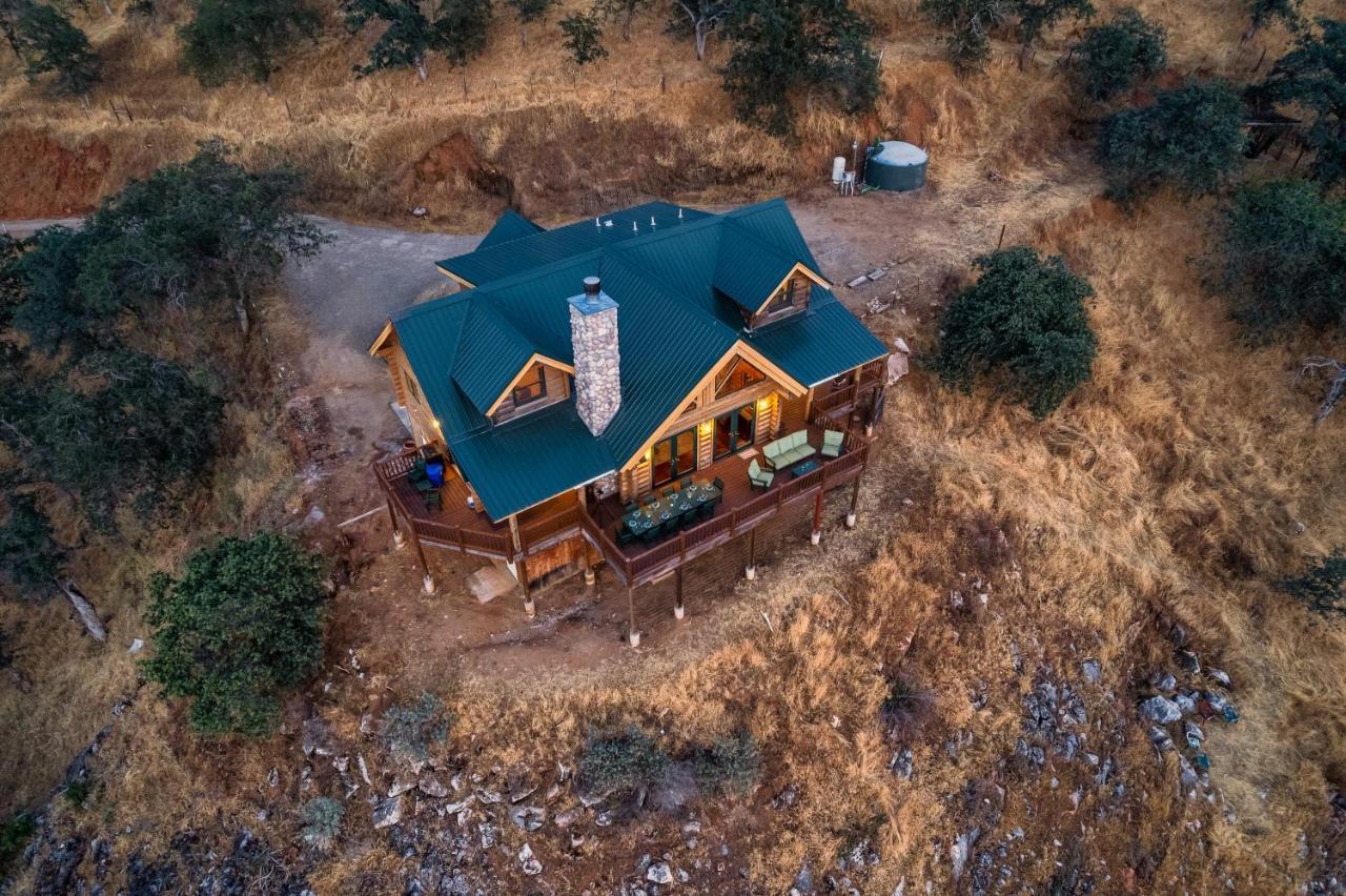 4 Kings Log Cabin 150 Acres Spectacular Views Three Rivers Bagian luar foto